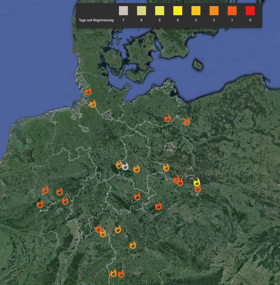 Die #Waldbrandsaison, wir haben gerade den 1. Mai hinter uns, scheint schon Fahrt aufgenommen zu haben. Mehrfach täglich aktualisiert zeigen wir Waldbrände auf waldmonitor-deutschland.de an.