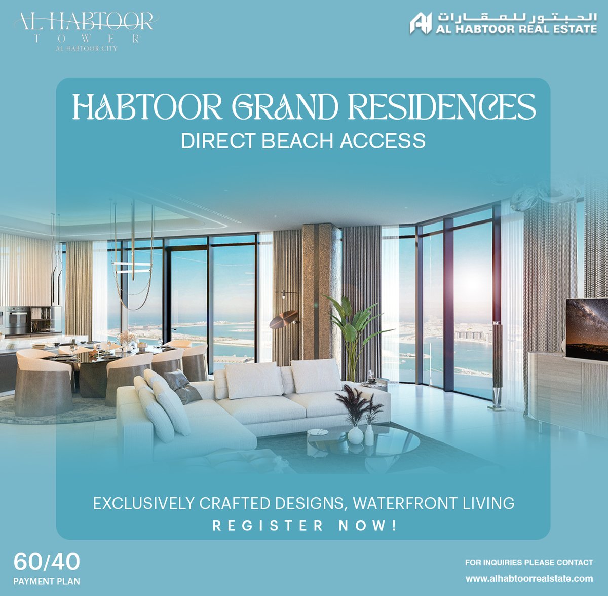 🌟 Experience Luxury Living at #HabtoorGrandResidences 🌟 Discover the pinnacle of Dubai Marina living with our exquisite apartments, townhouses, and penthouses. Enjoy 360° panoramic views and private beach access. 🏝️ Elevate Your Lifestyle in Dubai Marina. Immerse yourself in…