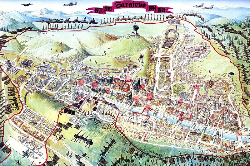 SuadaSaraj93's tweet photo. Mapa Sarajeva pod četničkom opsadom!

Umijeće opstanka! https://t.co/ZJfCW9R4Sn
