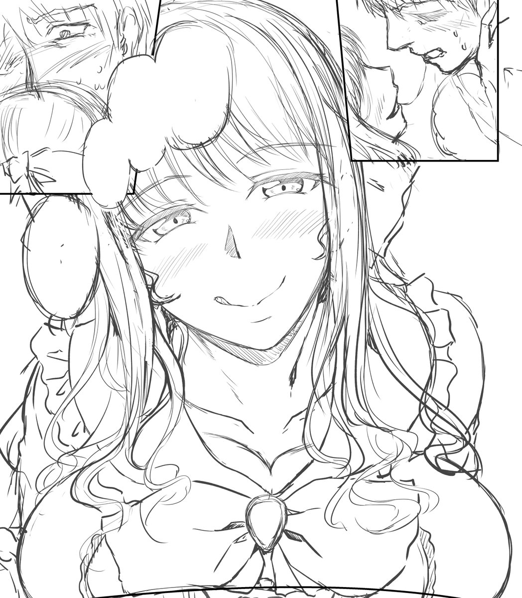 商業進捗
下描きまで終わってこれから線画です 