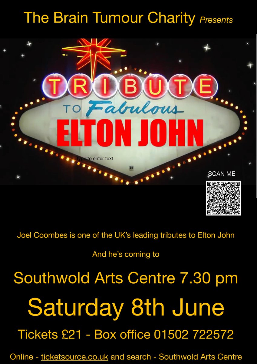 Tribute to Fabulous ELTON JOHN

Joel Coombes is one of the UK's leading tributes to Elton John. Joel has a striking resemblance to Elton John both visually and vocally. Combine this with his great piano playing skills and you have a superb tribute show

Saturday 8 June  @ 19:30