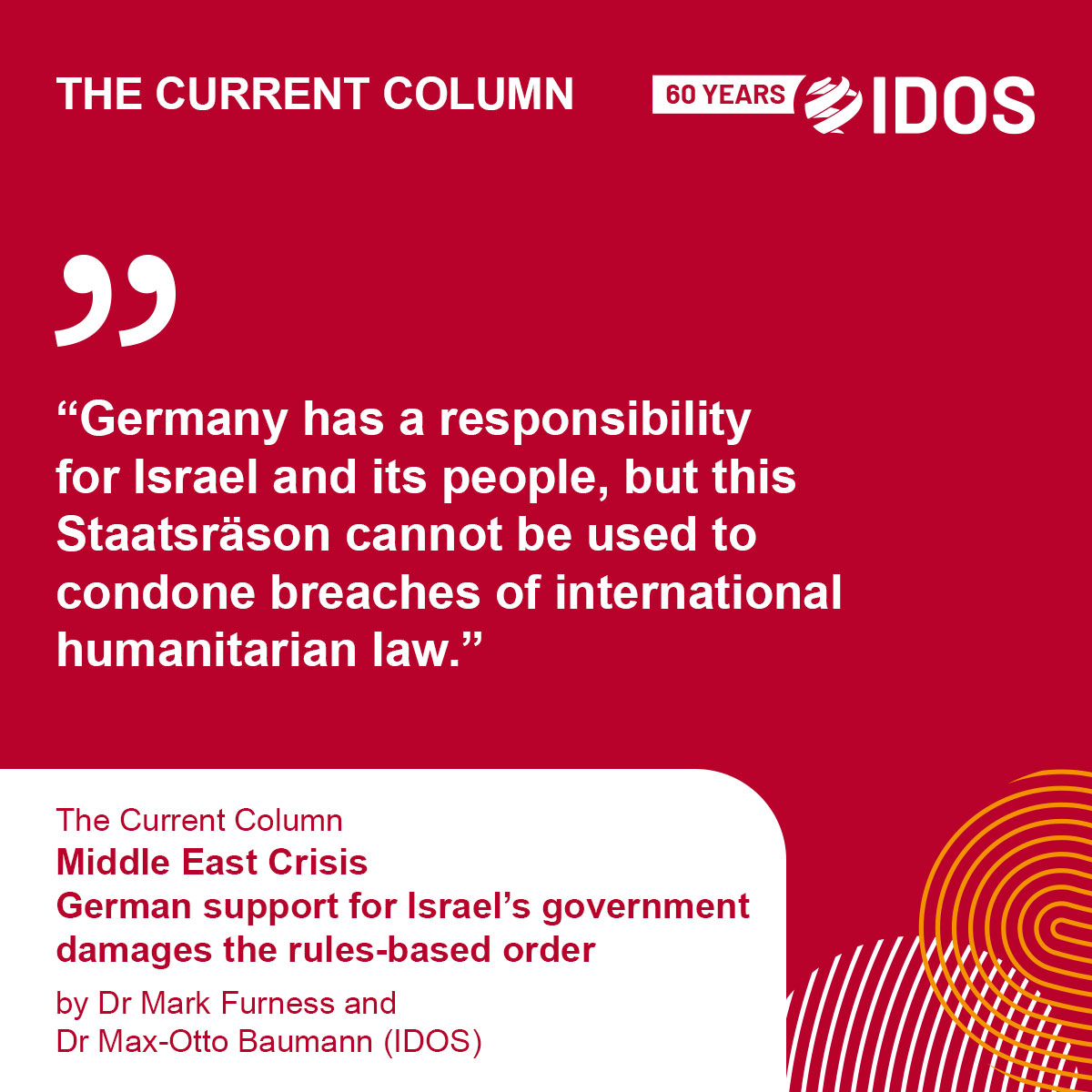 📚 Since the #Hamas terrorist attack on #Israel on 7 October 2023, Germany’s government has used the term ‘#Staatsräson’ to justify its political and military backing for Israel’s war on #Gaza.⬇️