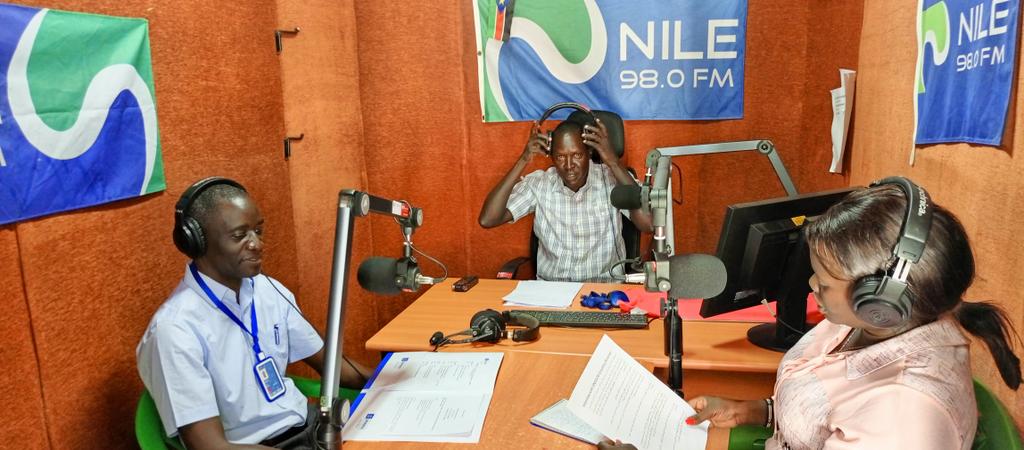 Julius Banda the Country Representative of UNESCO to South Sudan on Nile Fm in Malakal speaking on the importance of Press Freedom ahead of the World Press Freedom Day on 3rd May 2024.