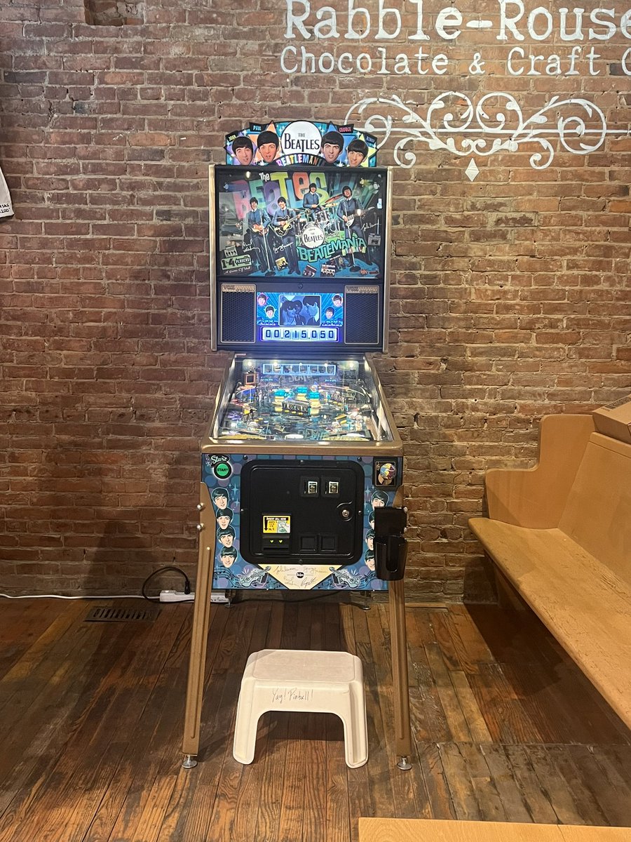 This cheered me up! Pinball is fun. Real, out loud, verbal connection is also wonderful, healthy and cheers me up. Thanks to whoever got this to Rabble Rousers in Montpelier. 🙂