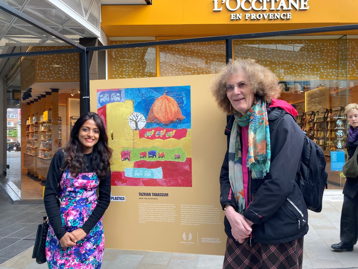 Recently, Professor Pippa Catterall and students from our university collaborated with Angel Central in Islington to create an exhibition celebrating Earth Day 🌍 The exhibition will be on show until the 12th May 📆 🔗 Read more here: bit.ly/3UeQxpF