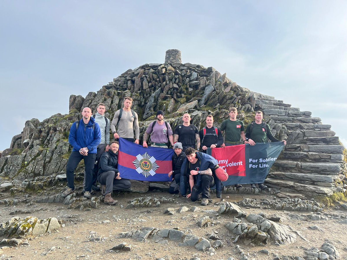 MISSION COMPLETE! Overnight, the @scots_guards team completed Scafell Pike (3 h 4 m) and Snowdon (4 h 11 m) - giving a total time for the whole National Three Peaks Challenge of 22 hours 58 minutes, comfortably under the 24-hour threshold! 💪💪💪 justgiving.com/page/brett-gun…