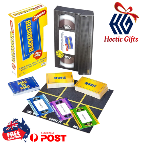 NEW - Blockbuster Returns Movie Quiz Party Game 

ow.ly/w8tl50RjTgQ 

#New #HecticGifts #Blockbuster #Returns #PartyGame #Quiz #Nostalgic #Trivia #Game #Collectible #BlockbusterVideo #FreeShipping #AustraliaWide #FastShipping