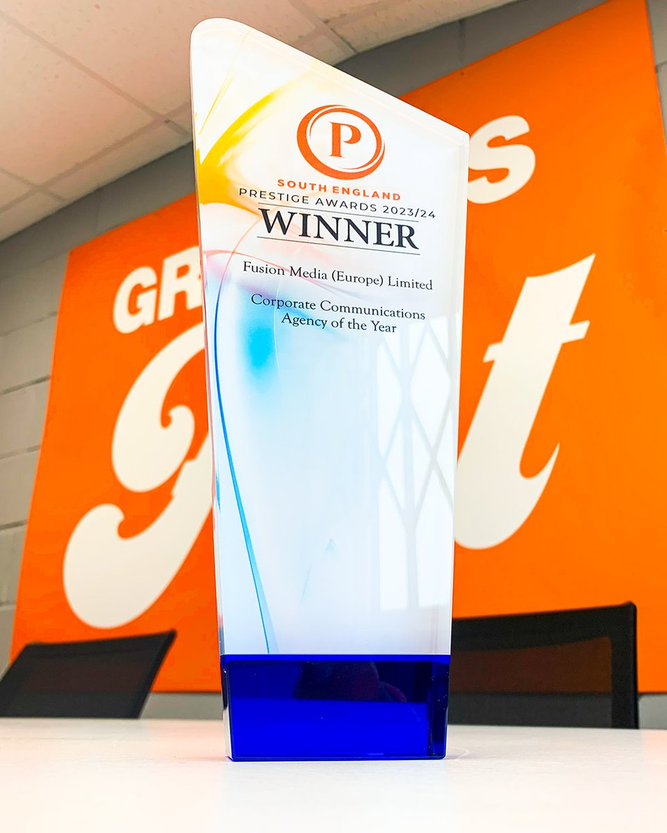 It's not just @GroundsFest we win awards for! We are delighted to accept this award for Corporate Communications Agency of the Year in South England from @Prestige_series #awardwinning #award #success #groundscare #mediaagency