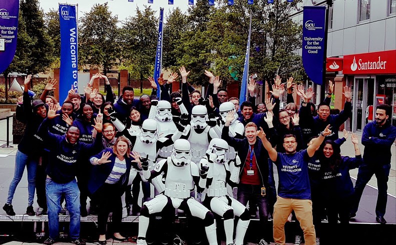 May the fourth be with you!✨ It's #StarWarsDay and we're celebrating with a throwback to GCU Freshers' Week 2016!! Britain's Got Talent finalists Boogie Storm visited campus to join in with the Freshers' Week fun🎉 Happy Star Wars Day everyone!