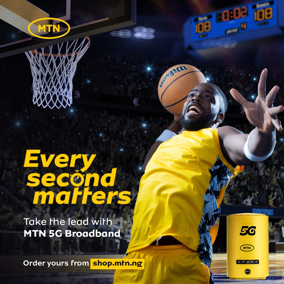 Stream seamlessly, game without lag, and download in a flash 💨 Stay connected at lightning speed with MTN 5G 😎 #ConnectWithMTN5G