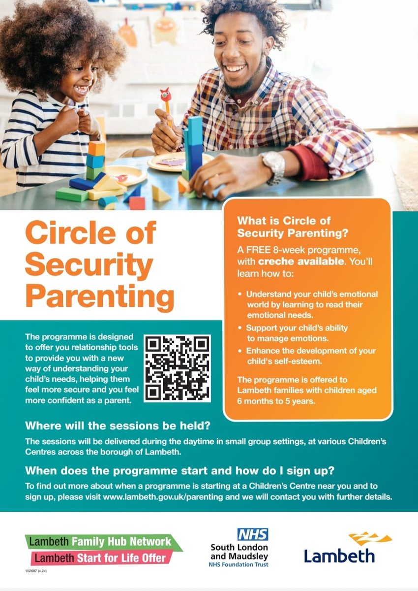 We still have some spaces for this fantastic parenting course, please get in touch if you're interested on 0207 091 1282