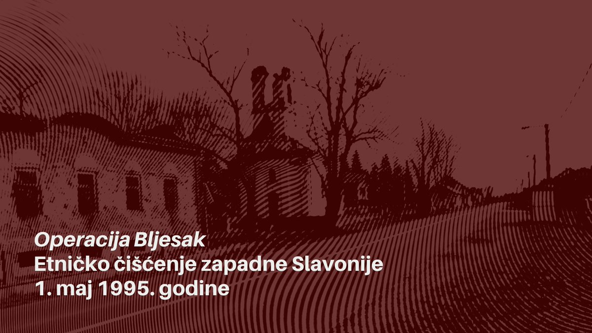 Dana 1. maja. 1995. godine počela je operacija Bljesak i etničko čišćenje zapadne Slavonije. Tokom dvodnevne ofanzive, hrvatske oružane snage ubile su 283 srpska civila. 

📄 Izveštaj FHP iz juna i jula 1995. 👉 bit.ly/bljesak1995