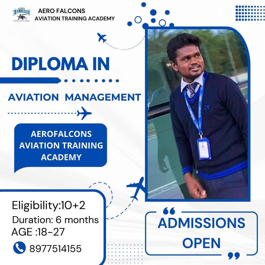 🛫 Ready to take flight into the exciting world of aviation management? 
#diplomainaviation #diplomavaitionmanagement
#aviationtraining #aviationmanagementstudent #aviationlovers #freshersjobs #fresherjob #professionalcourses #professionalcourse
#airportjobtraining #airportjobs