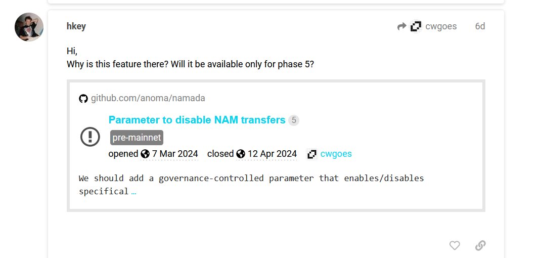 Namada will never launch. Shielded Expedition will be rugged. 70 day free labor to help fix bugs in essentially a hackathon- Free labor. Namada team just doesn't get it. They've learned nothing from $STRK or $EIGEN. <a href="/hkeydesign/">hkey</a> <a href="/mztacat/">〽️ᄃﾑt 🐾</a> <a href="/Airdrops_one/">Grey Ledger</a> <a href="/cosmos/">Cosmos - The Interchain ⚛️</a> <a href="/OlimpioCrypto/">olimpio</a> $NAM