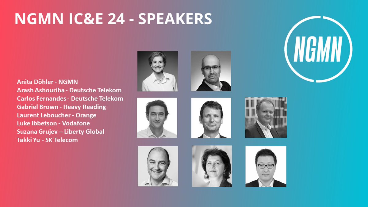 NGMN is delighted to announce the first confirmed speakers for IC&E 24 who will come together to discuss the future landscape of telecommunications including #Disaggreggation #GreenFutureNetworks and the path to #6G. Learn more about the speakers here: bit.ly/4a0SDPR