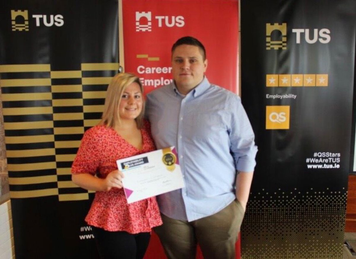 Congratulations to Yr 4 #socialcare student EmmaJane O’Callaghan who received a @TUS_ie #EmployabilityPlus award for 2024. The award is for students who have completed additional volunteering/career preparation activities while attending TUS ⭐️ Well done EmmaJane! @TUSMWCareers