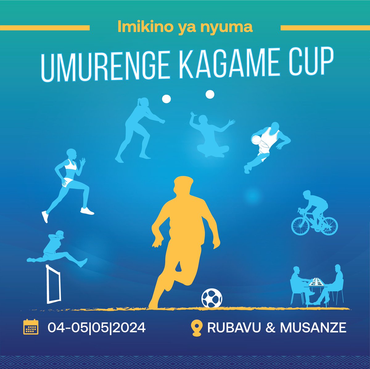 Mu mpera z'iki cyumweru haraba imikino ya nyuma y’#UmurengeKagameCup2024, izabera mu Turere twa @RubavuDistrict na @MusanzeDistrict.

Uzaze wihere ijisho iyi mikino igamije kwimakaza ihame ry'imiyoborere myiza mu Rwanda.

#UmuturageKuIsonga