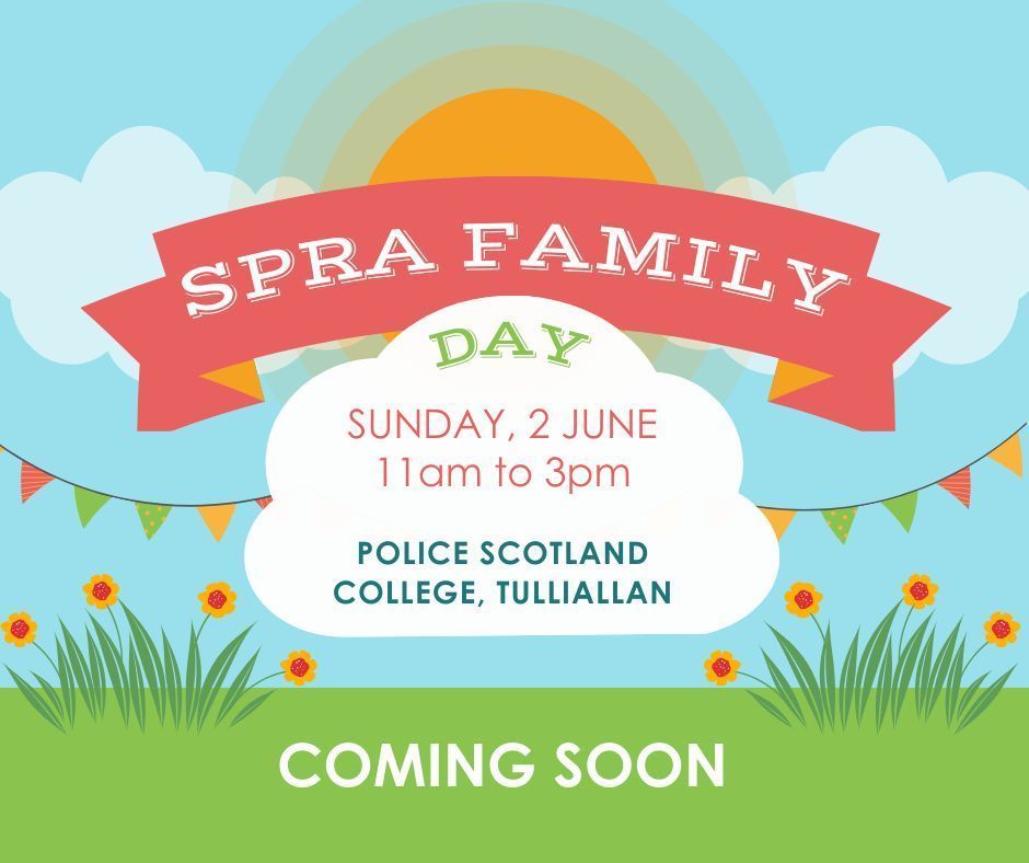 SPRA annual Family Day is back and will take place on Sunday, 2 June 2024 at the Police Scotland College, Tulliallan. Wristbands MUST be purchased in advance. Locations and points of contact for wristband sales will be confirmed in soon. Stay updated 👉 bit.ly/3y1XJOA