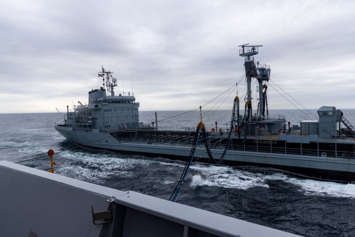 HNoMS Otto Sverdrup has now completed RAS (Replenishment At Sea) with the German tanker Rhön during the ongoing exercise Dynamic Mongoose 2024. #WeAreNATO #1NATO75years