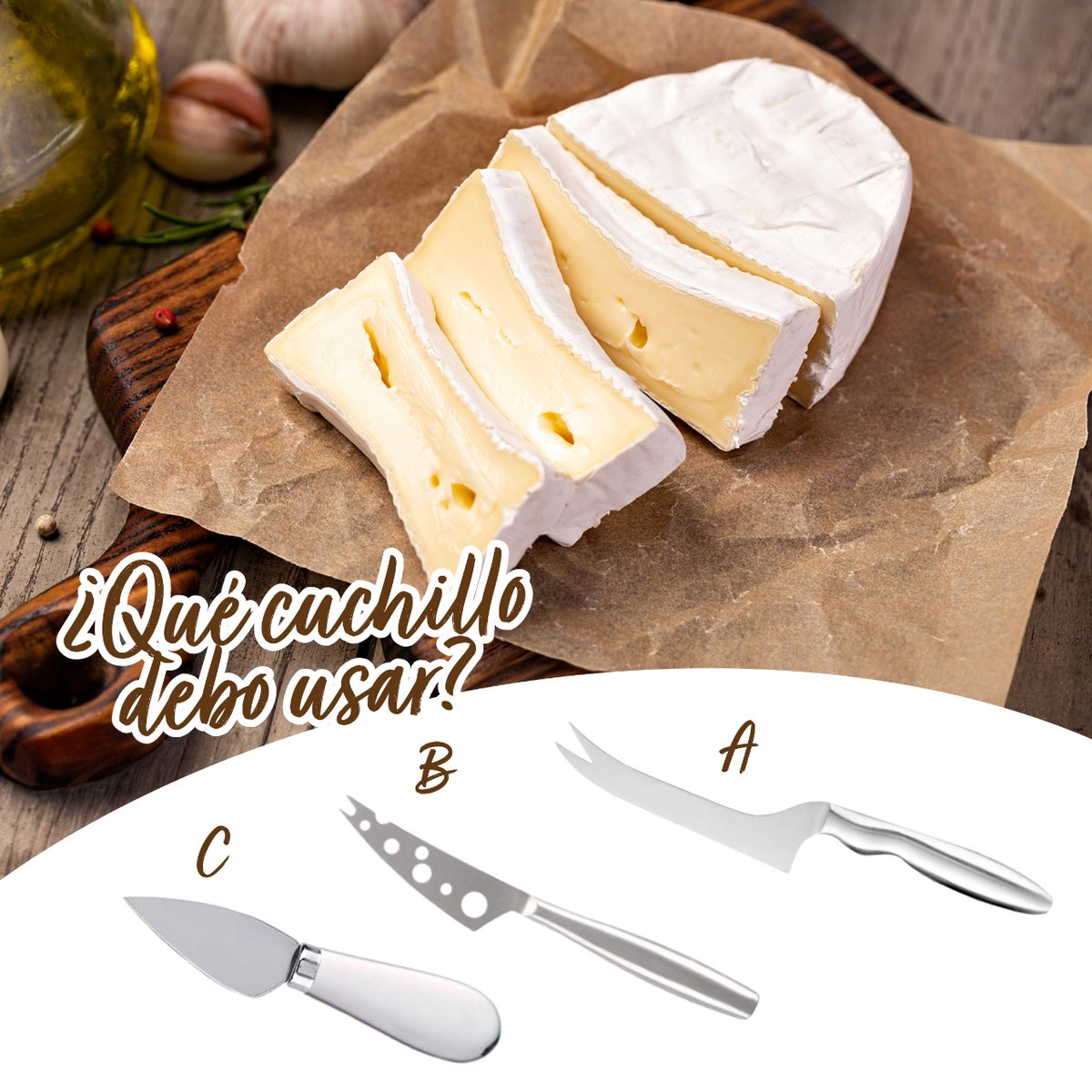 🚨 SOS 🚨¿Con qué cuchillo deberíamos cortar el queso tierno? 😟😰

#juego #adivinanza #locosporelqueso #tartadequeso #quesos #jamonyqueso #quesofresco #quesodeoveja
