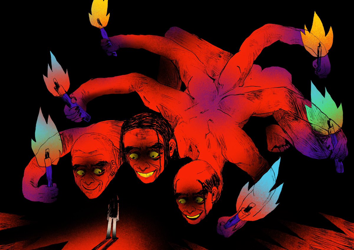 mrymuw's tweet photo. illustration from my upcoming project “Afras Gyti” 🙂‍↕️
top three scariest beings that appear in my book🧍🏻‍♀️ https://t.co/8RGafmCbE3