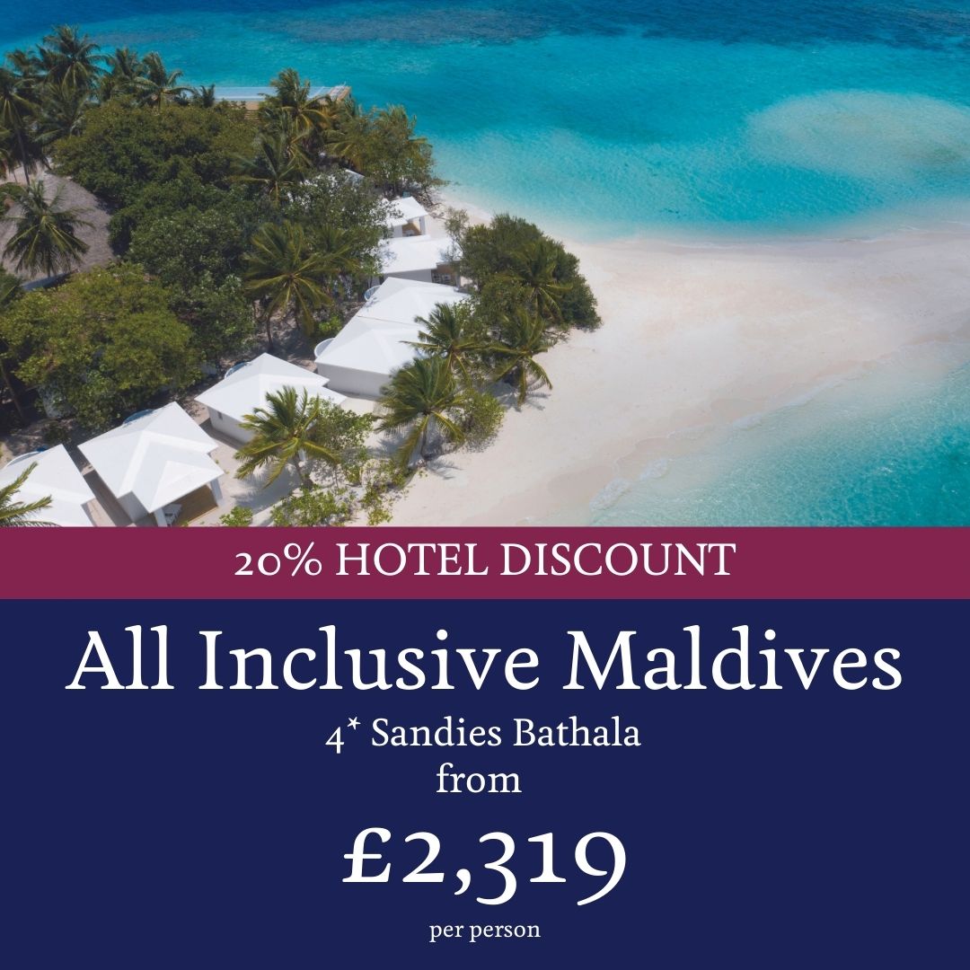 Amazing offer to #Sandies in the #Maldives  Click facebook.com/traveldesigners