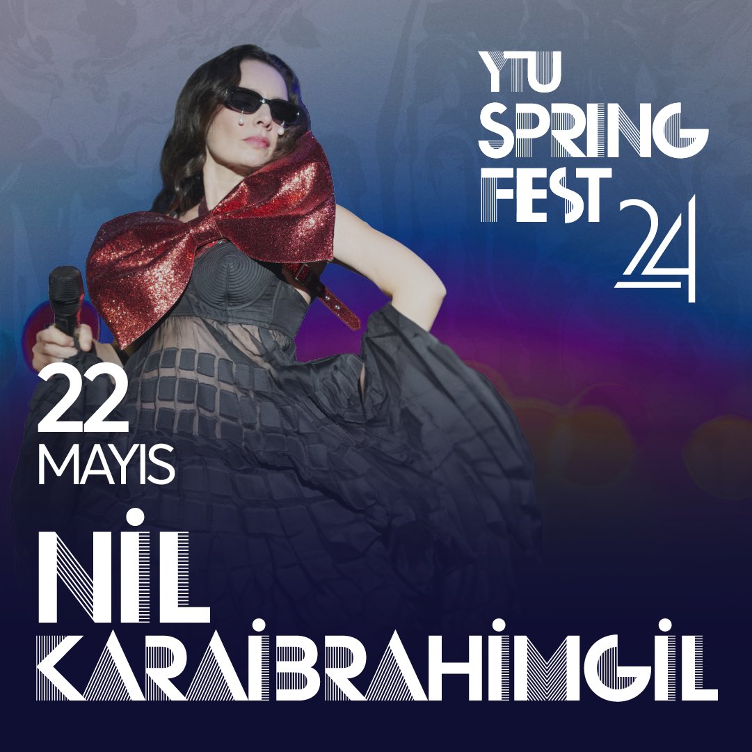 Şarkılarının büyüsüne kapılmak, ritmin coşkusunda kaybolmak için tarihini not al çünkü Nil Karaibrahimgil YTÜ’de bizimle 💫 @Niltakipte 22 Mayıs 2024 #YTUSpringFest #İyiKiYıldızlıyım