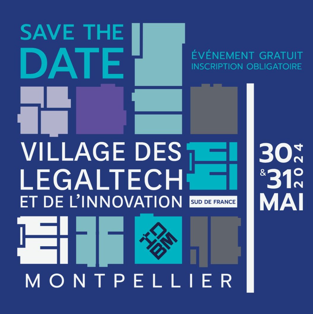 Nous sommes ravis d'annoncer notre participation au premier Village des #legaltech  Sud de France ✨
📅 Le 30 et 31 mai
📍 Montpellier

Agenda et inscriptions ici lnkd.in/dZfk__Qh

#juridique #juristes #expertscomptable #Innovation #EventPasses #Startup