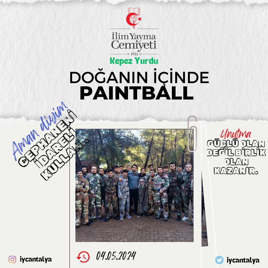 Bu haftaki etkinliğimiz paintball.