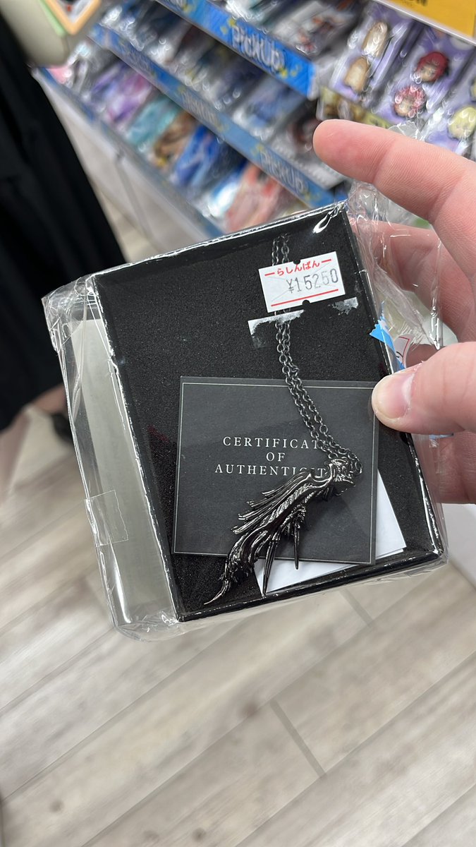 I found one of the holy grail pieces for FFVII jewelry collectors today. 

It’s the 2007 Black Silver Sephiroth necklace. 

This piece is almost as rare as the Loveless Pendant I’ve been looking for since 2009
