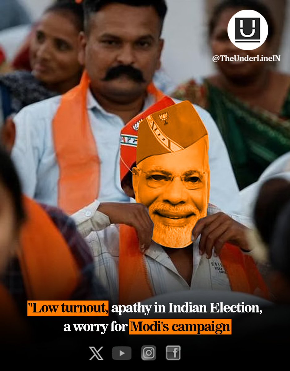 geofrontlinetv's tweet image. &quot;Low turnout, apathy in Indian Election, a worry for Modi&apos;s campaign

#IndiaElections #ModiCampaign #Election2024