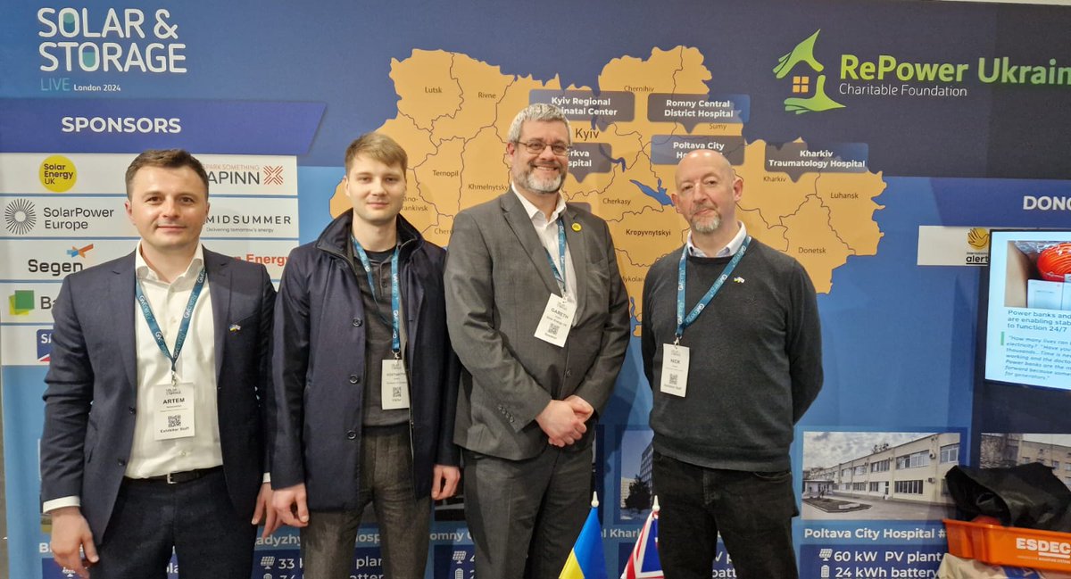 We discussed this at the panel discussion 'Solar Renewal of Ukraine' at Solar & Storage Live London 2024. Our country was represented at the event by the RePower Ukraine charity and the Embassy of Ukraine. We are sincerely grateful to everyone who continues to help Ukraine!