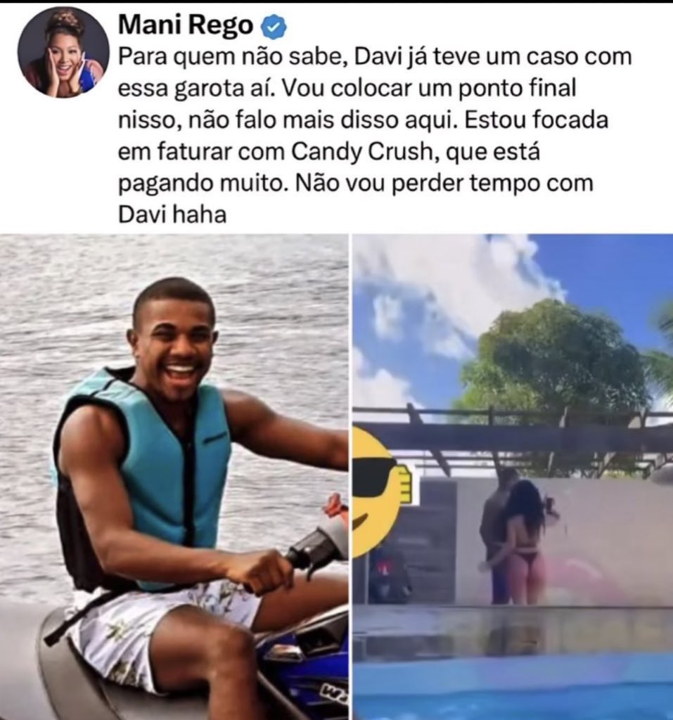 o no submundo dos golpistas do instagram a Mani abandonou o Davi pra jogar candy crush