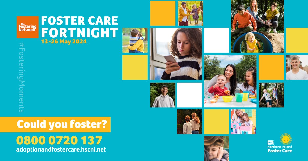 It's #FCF2024, a time when we celebrate fostering & show how it transforms lives. Over the next fortnight, we'll be honouring our community & sharing #FosteringMoments that define the fostering journey 🏠🌞 

#CouldYouFoster #HSCNIFosterCare #TheFosteringNetwork