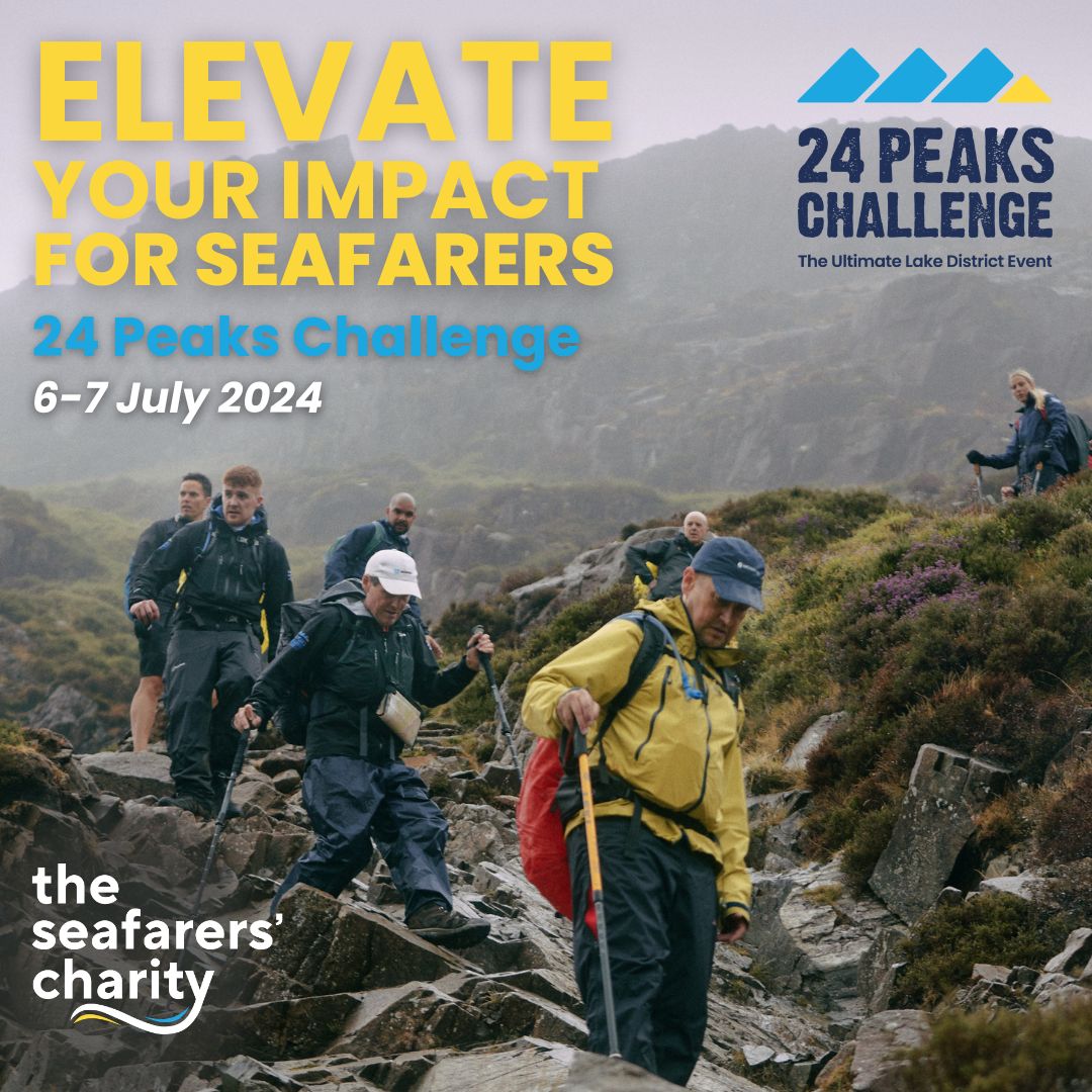 Ready to elevate your impact? ⛰️ Take part in our #24PeaksChallenge amidst the stunning Lake District over 2 days and help support #seafarers in need and their families. This year, we're also introducing 21 and 7 Peaks options. Register today 👇 theseafarerscharity.org/events/24-peak…