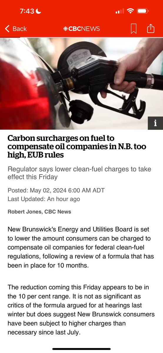 Consumers in New Brunswick have been hit hard by the @premierbhiggs tax since last July. Every one-cent increase in gasoline and diesel adds about $14 million yearly to fuel costs. Legislation was rushed, and consumers foot the bill. #TaxBurden