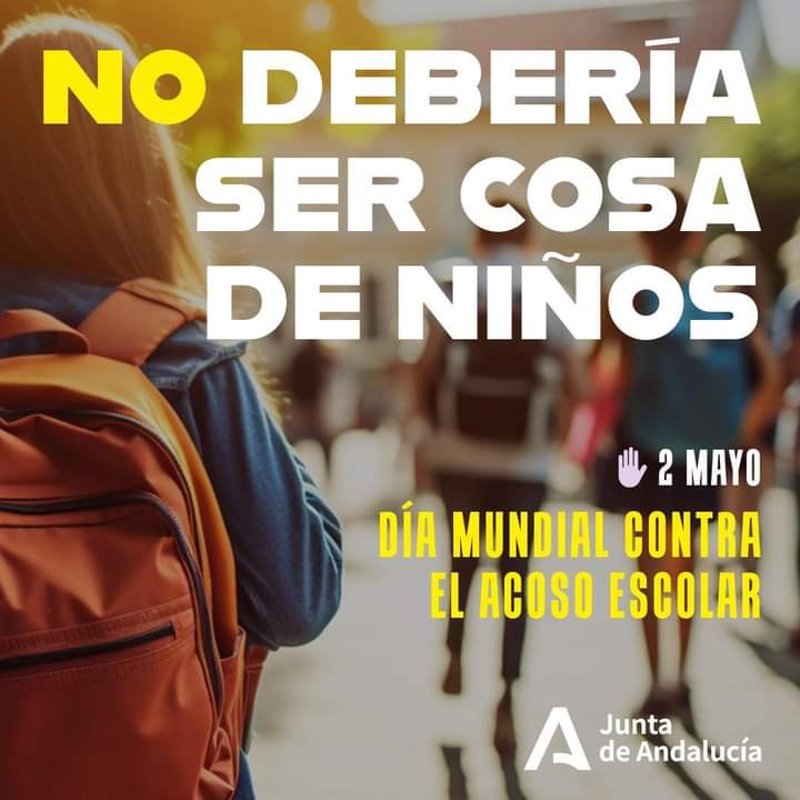 #SaludPúblicaAndalucía 2 de mayo #DíaInternacionalContraElAcosoEscolar PolicíaLocal #PuenteGenilRELAS :Juntos,podemos crear un ambiente donde todos puedan aprender y crecer sin temor. facebook.com/PoliciaLocalPu… @mjbotella @HospInfantaMarg @VidaSaludAnd @EASPsalud @AytoPuenteGenil