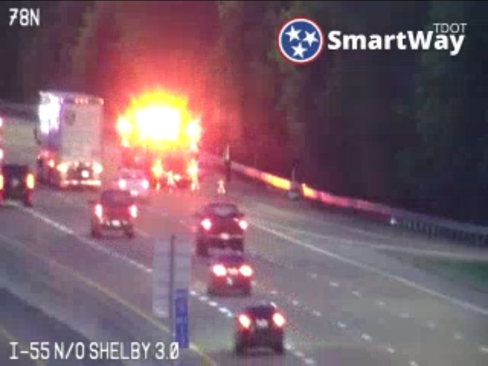#MEMtraffic - Crash as you enter onto NB 55 from Shelby Dr, the on-ramp is blocked but drivers can still pass thru the gore to get onto the interstate.