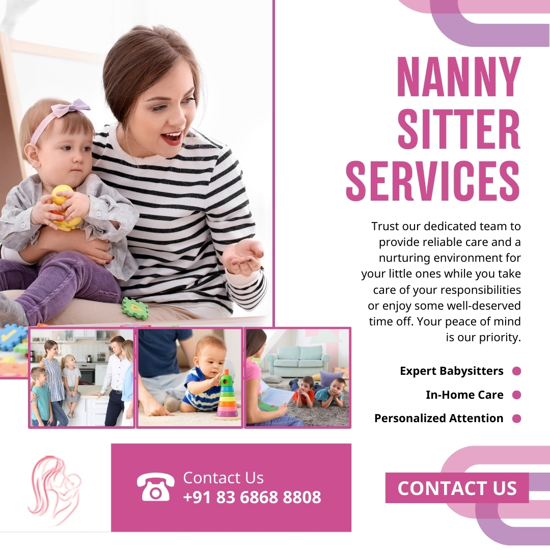 Expert Nanny Sitters - Trust Mother Touch Services for your child's care needs.

Contact us at 8368688808 or email us at info@mothertouchservices.com

#nannysitter  #babysitter #newborncare #familycare #babycare #maternitycare #mothertouchservices