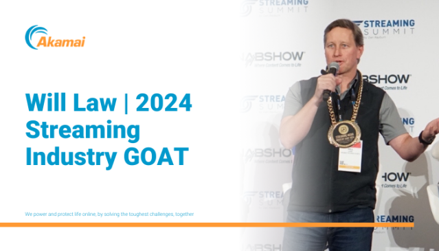 Congratulations to @Akamai’s Will Law for being named the 2024 Streaming Industry GOAT at #nabshow for his ongoing commitment to education in the industry. #AkamaiSecurity @NABShow bit.ly/4bloz2A
