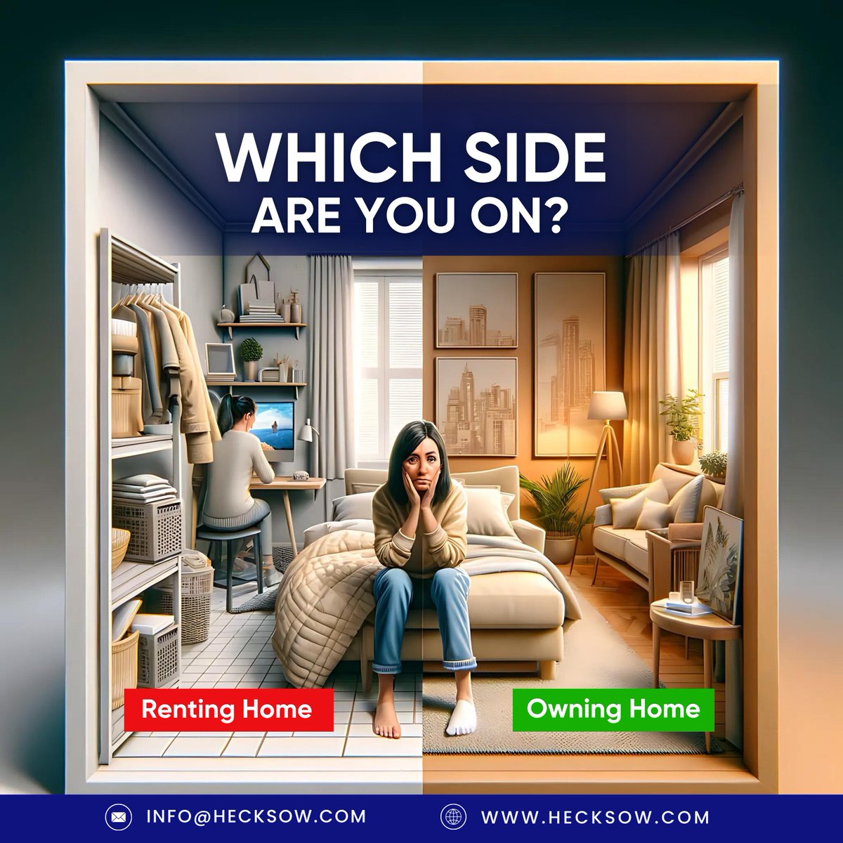 hecksow's tweet image. Tired of just paying rent? Let's explore the real costs of renting vs. owning. Find out if it’s time to make a house your home. Learn more at hecksow.com.

#RentOrOwn #HecksowHomes #FirstHome #SmartLiving #InvestInYou