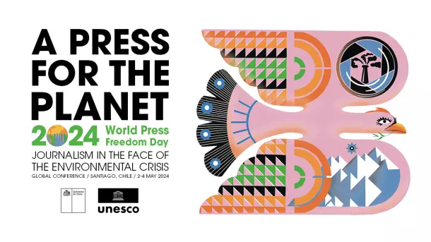 At @UNESCO's #WorldPressFreedomDay in Santiago, Chile. Prepping for a presentation this week on AI and challenges to local news. Thanks to my @KUournalism @Steve_BienAime for being a great research partner and @knightfdn for supporting this work. #WPFD #WPFD2024 #PressFreedom.
