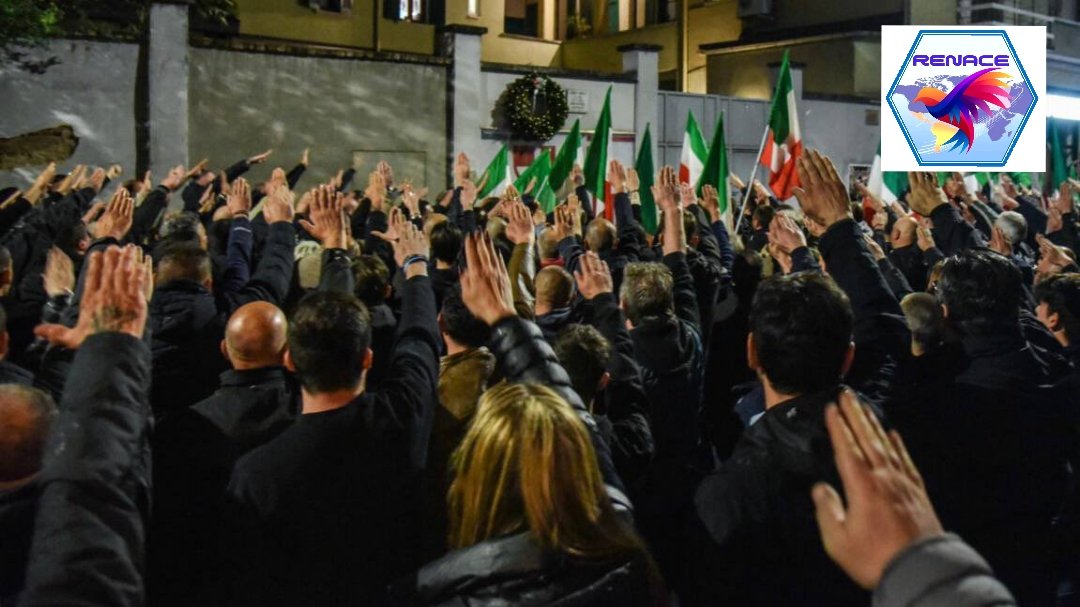 📢#Renace #2Mayo #Italia Alrededor de 1500 neofascistas marcharon en Milán, tratando de sembrar terror y realizando el saludo fascista en homenaje a estudiante italiano asesinado en 1975. Autoridades pidieron investigar la manifestación no autorizada. #BidenLevantaLasSancionesYa