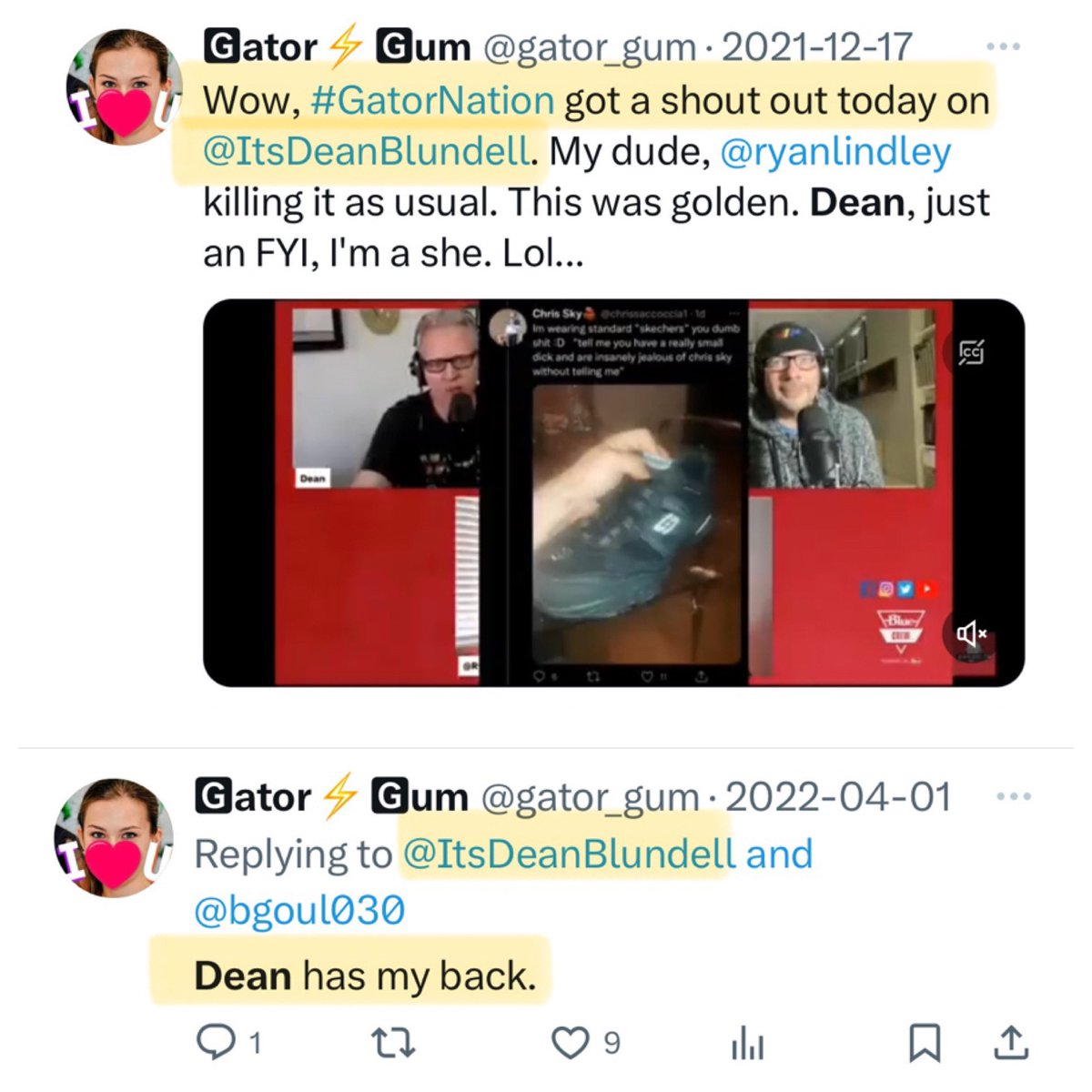 “The Dean Blundell Effect” Gator: “I can’t believe people post lies & misinformation for profit!” Also Gator: “Here’s me, posting lies & misinformation for free!” Fangirl Gator: “OMG! I can’t believe Dean Blundell noticed me!”