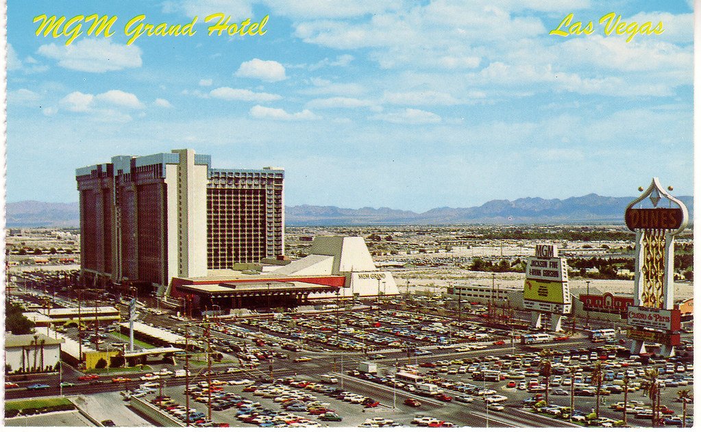 The original MGM Grand #LasVegas in the mid 70s. There certainly was 'plenty of free parking' back in the day.