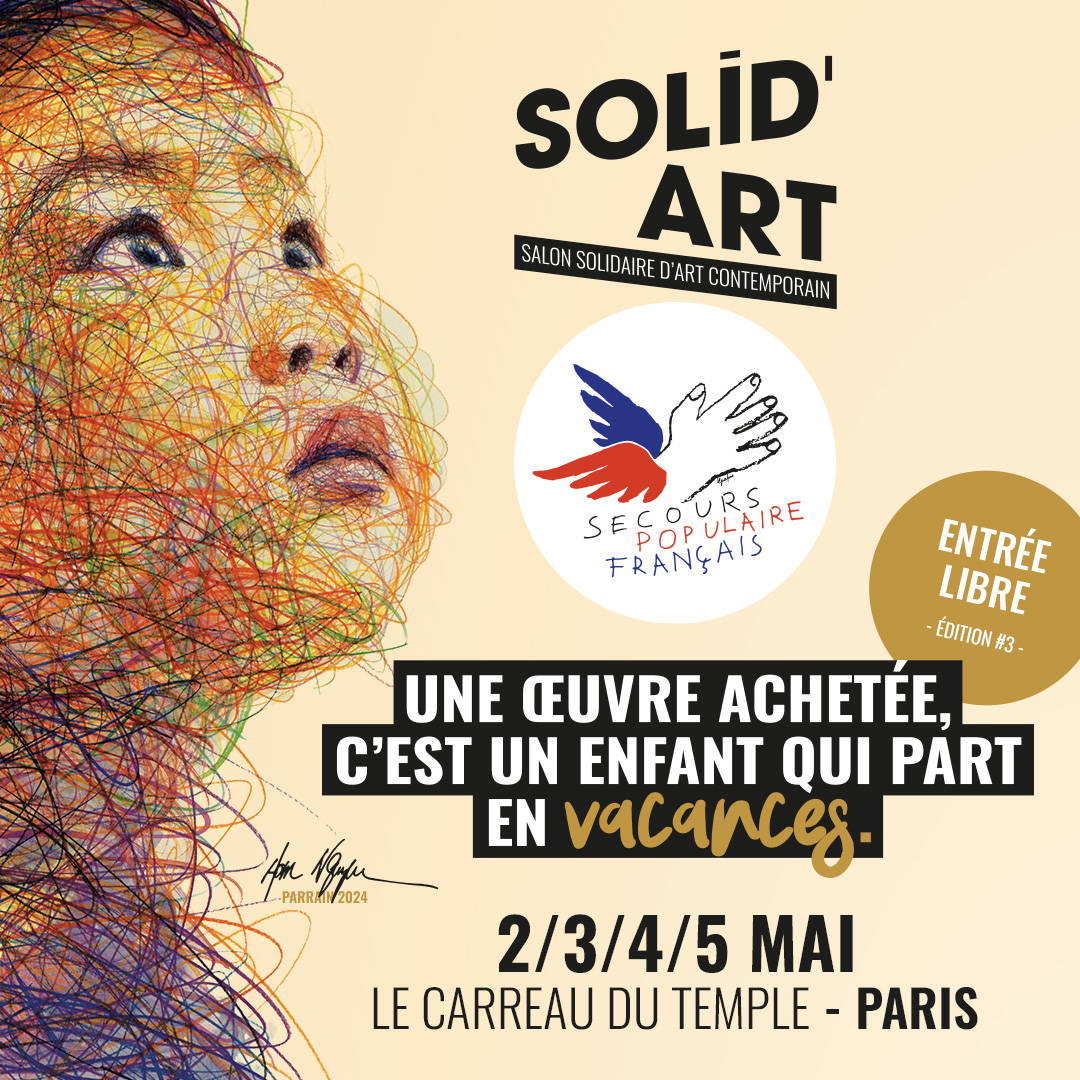 ☀️🌊 La 3e édition de @_solid_art ouvre ses portes ce soir ! Le salon solidaire d'art offre à découvrir les œuvres de +110 artistes, pour permettre aux enfants de partir en vacances cet été ! @secourspop @paris
📆 2 > 5 mai
👉 Entrée libre
▶️ Infos : weez.li/JINK3VP4