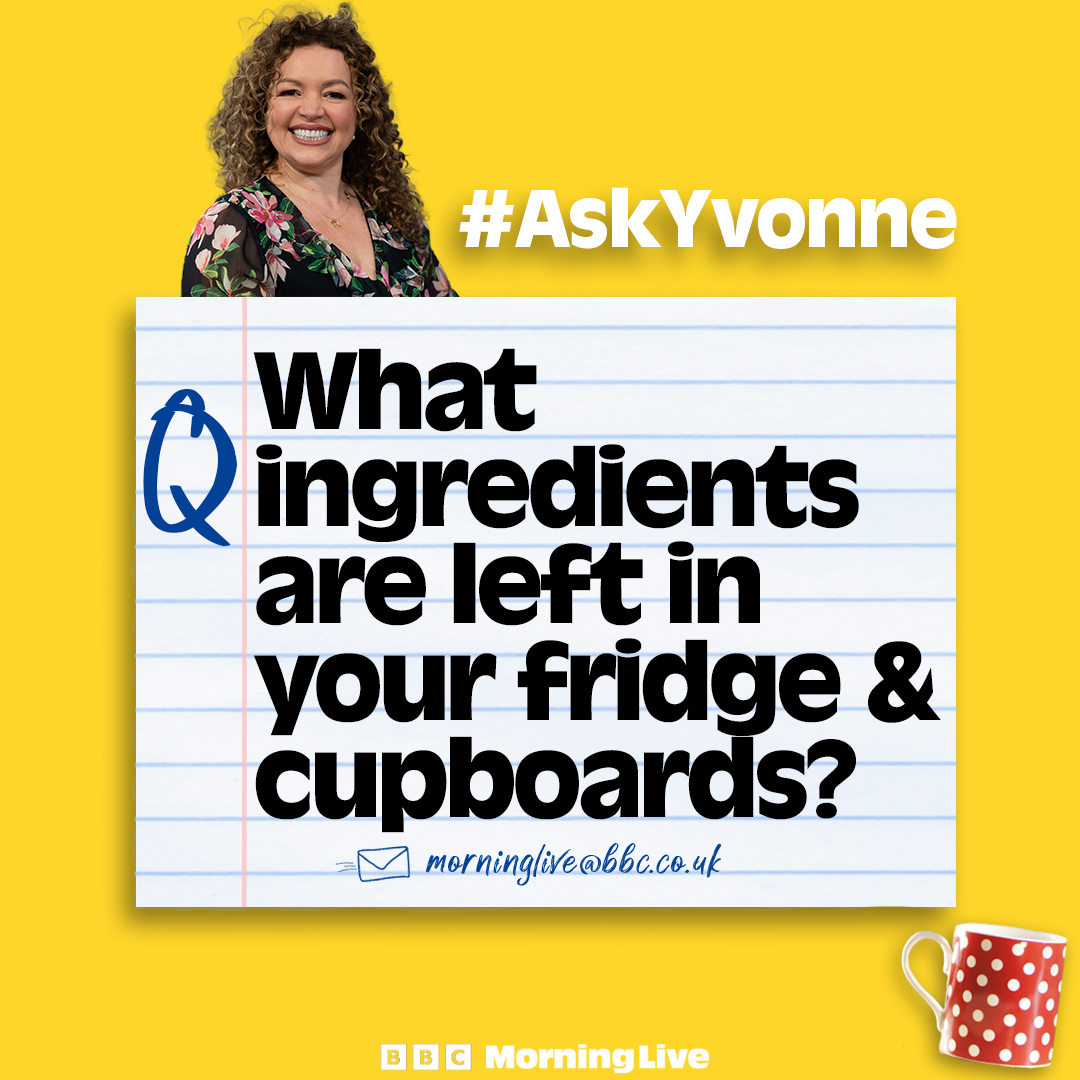 If you are left with random ingredients lurking in your fridge and cupboards at the end of the week, let us know what they are! Cook @YvonneCobbYumma will help you turn them into something delicious! What's usually left in them? Send your comments in below!