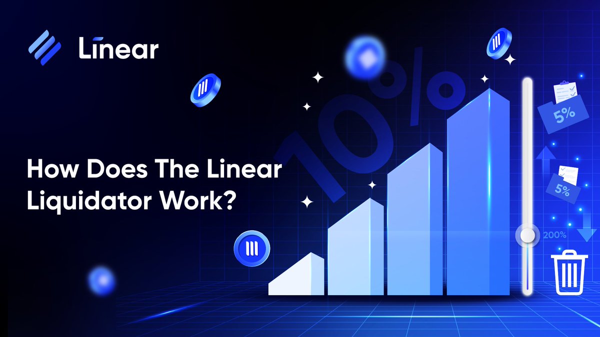💻 Explore the functionality of the #Linear Liquidator! Quickly address accounts where the P-ratio dips below 200% to safeguard the protocol’s health and help maintain an overall minimum P-ratio of 350%. ➡️ Liquidators earn 10% for their quick action, with an additional 5% going