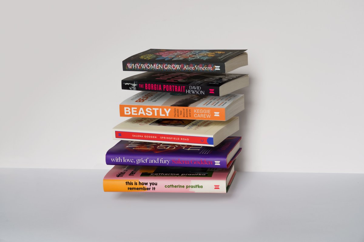 Happy publication day to this gorgeous stack! THIS IS HOW YOU REMEMBER IT – @prasifcat WITH LOVE, GRIEF & FURY & SPRINGFIELD ROAD – @salenagodden BEASTLY – @KeggieC THE BORGIA PORTRAIT – @david_hewson WHY WOMEN GROW – @alice_emily Get your copies: uk.bookshop.org/lists/out-toda…