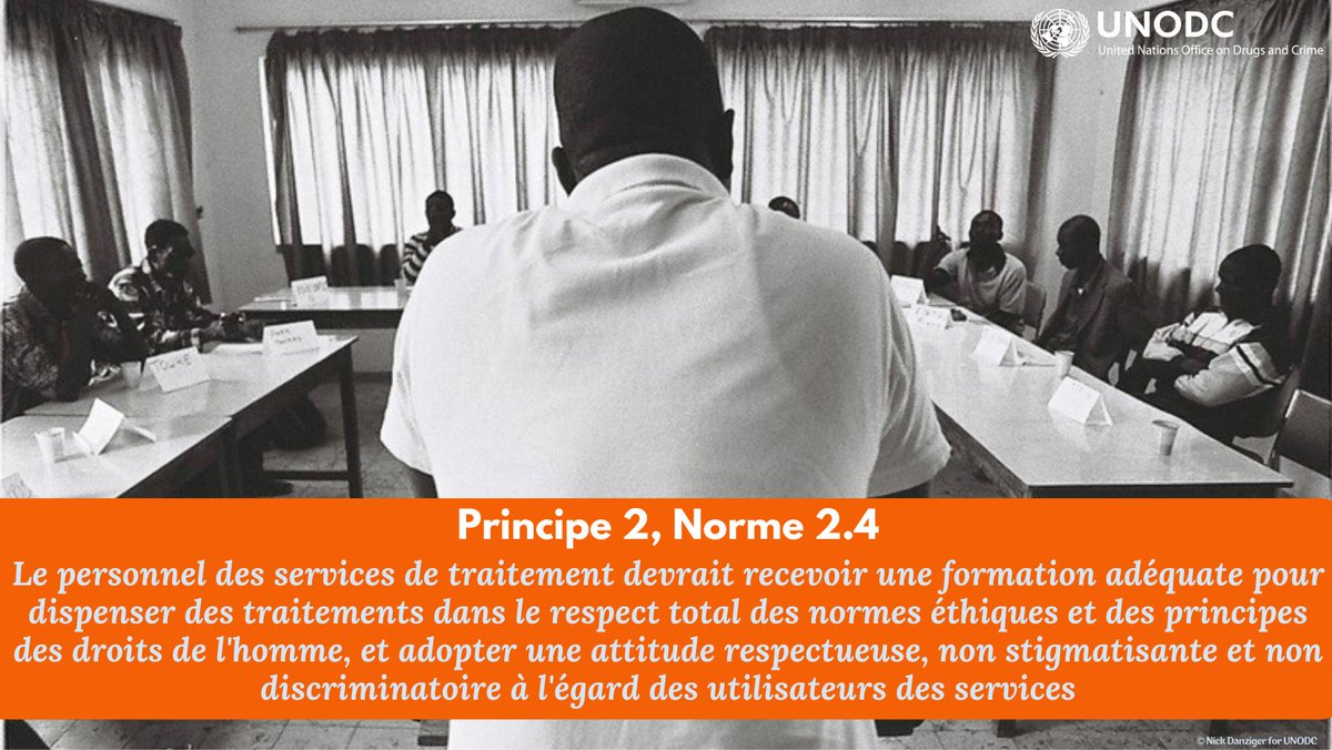 #LeSaviezVous 🗒️ Le personnel de #traitement doit recevoir une bonne #formation liant les #droits humains rb.gy/7gwic8 #Principe2 #Drogue #Substance #Troubles #Usage